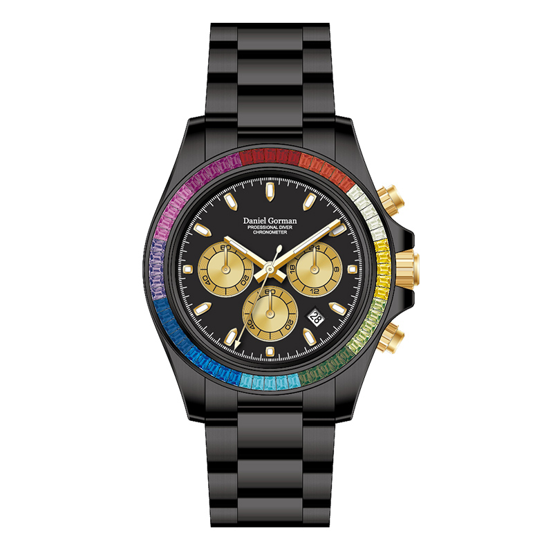 นาฬิกาสเตนเลสสตีลควอตซ์ watchdg9003